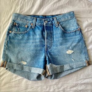 Levi’s 501 High Waisted Denim Shorts